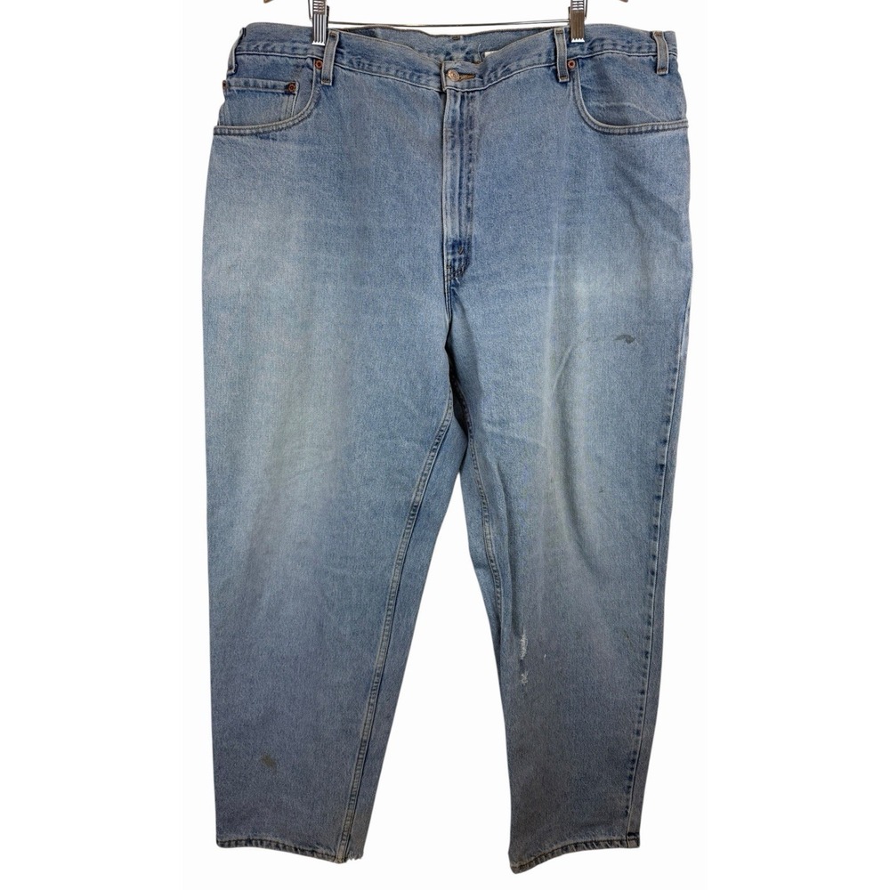 Levis 560 Loose Fit Tapered Leg Vintage Denim Faded Jeans 46X30 Y2K Distressed